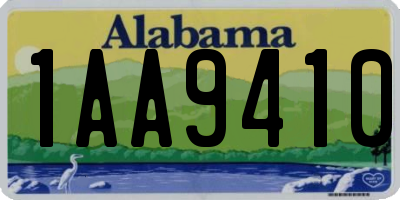 AL license plate 1AA9410