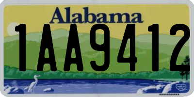 AL license plate 1AA9412