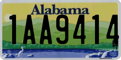 AL license plate 1AA9414