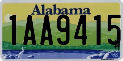 AL license plate 1AA9415