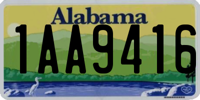 AL license plate 1AA9416