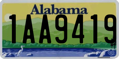 AL license plate 1AA9419
