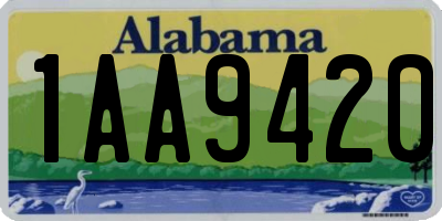 AL license plate 1AA9420