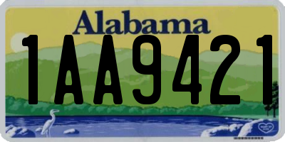 AL license plate 1AA9421