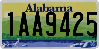 AL license plate 1AA9425