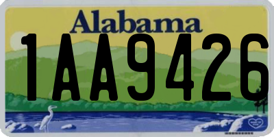 AL license plate 1AA9426