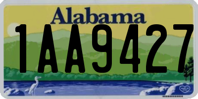 AL license plate 1AA9427