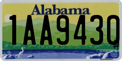 AL license plate 1AA9430