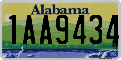 AL license plate 1AA9434