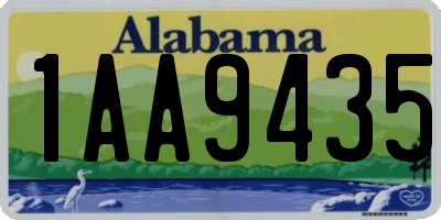 AL license plate 1AA9435