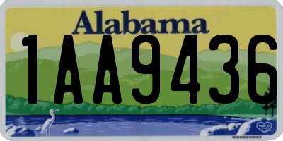 AL license plate 1AA9436