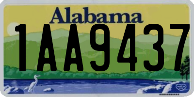 AL license plate 1AA9437