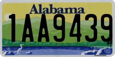 AL license plate 1AA9439