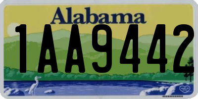 AL license plate 1AA9442