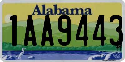 AL license plate 1AA9443