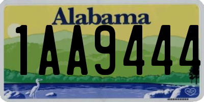 AL license plate 1AA9444