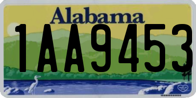 AL license plate 1AA9453