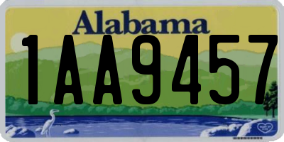 AL license plate 1AA9457