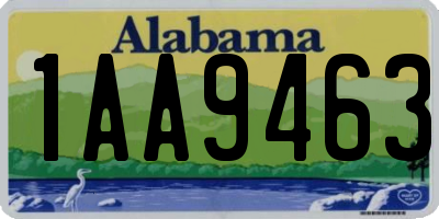 AL license plate 1AA9463