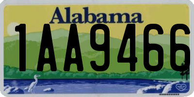 AL license plate 1AA9466