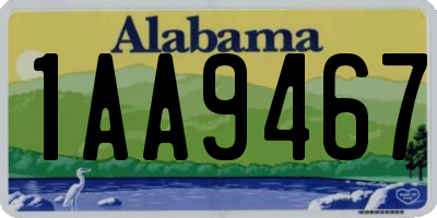 AL license plate 1AA9467