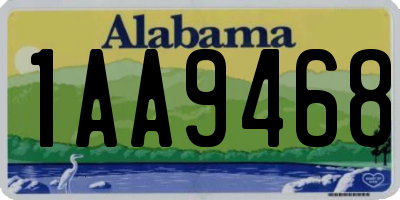 AL license plate 1AA9468