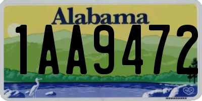 AL license plate 1AA9472