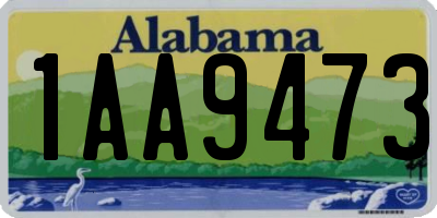 AL license plate 1AA9473