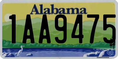 AL license plate 1AA9475