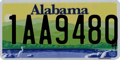 AL license plate 1AA9480