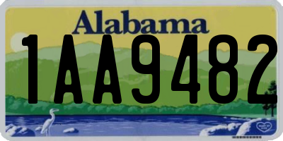 AL license plate 1AA9482