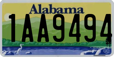 AL license plate 1AA9494