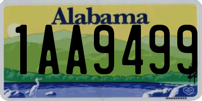 AL license plate 1AA9499