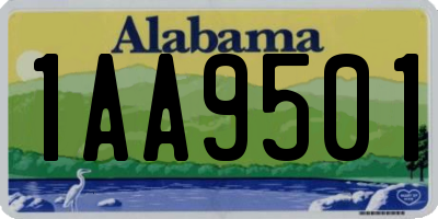 AL license plate 1AA9501