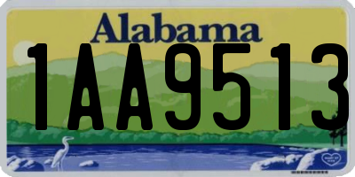 AL license plate 1AA9513