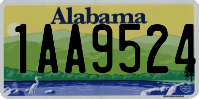 AL license plate 1AA9524