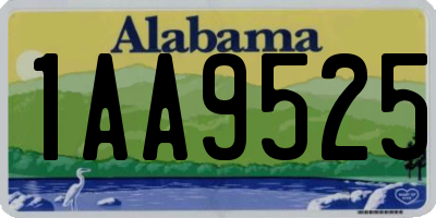 AL license plate 1AA9525