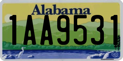 AL license plate 1AA9531