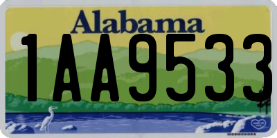 AL license plate 1AA9533