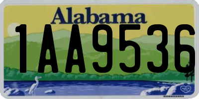 AL license plate 1AA9536