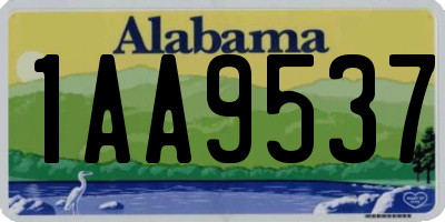 AL license plate 1AA9537