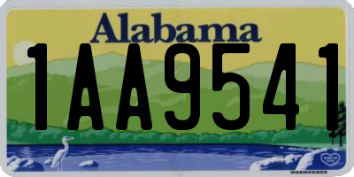 AL license plate 1AA9541