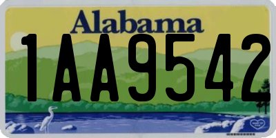 AL license plate 1AA9542