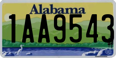 AL license plate 1AA9543