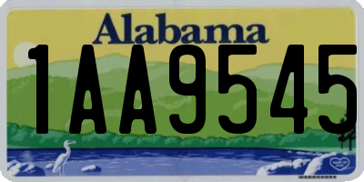 AL license plate 1AA9545