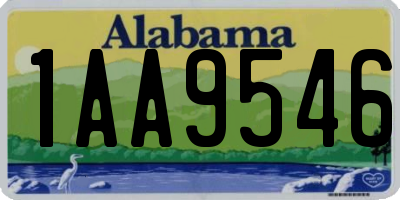 AL license plate 1AA9546