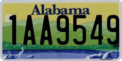 AL license plate 1AA9549