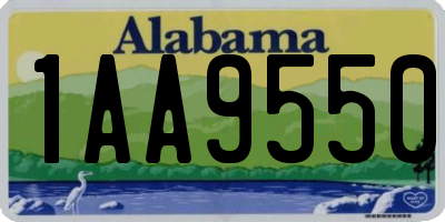 AL license plate 1AA9550