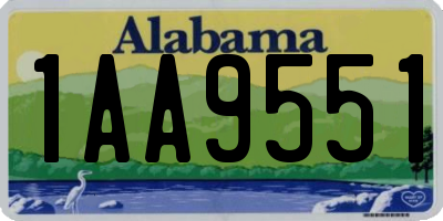 AL license plate 1AA9551