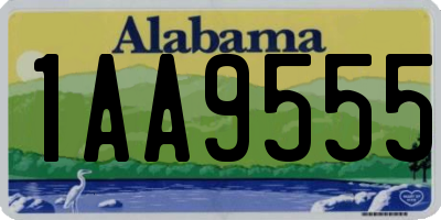 AL license plate 1AA9555